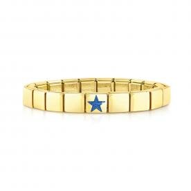 Nomination Glam arany színű karkötő kék csillaggal 239103-02