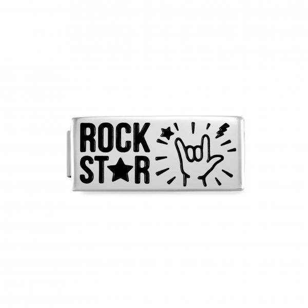 Nomination Glam dupla rock star ezüst charm 230701-02