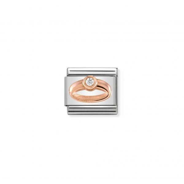 Nomination Gyűrű rozé charm 430305-04