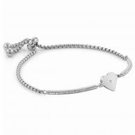 Nomination Milleluci ezüst színű állítható karkötő szív medállal cirkónia dísszel 028003-022