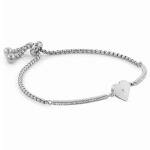 Nomination Milleluci ezüst színű állítható karkötő szív medállal cirkónia dísszel 028003-022