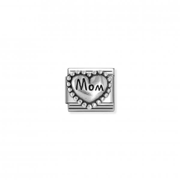 Nomination MOM pöttyös szívben ezüst charm 330101-79