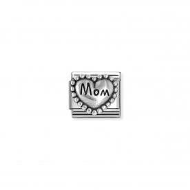 Nomination MOM pöttyös szívben ezüst charm 330101-79