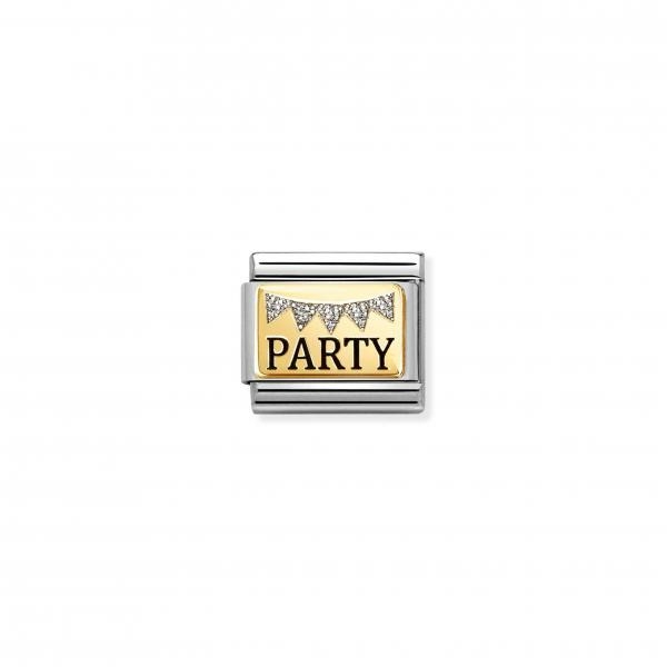 Nomination Party arany charm 030289-09