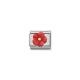 Nomination Piros gyöngyház virág charm 430510-07