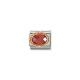 Nomination Piros ovális cirkónia csavart rozé foglalatban charm 430603-005