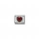Nomination Piros szív ezüst színű charm 330603-005