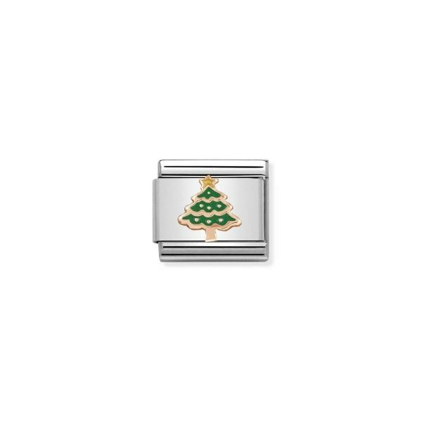 Nomination Rozé zöld karácsonyfa charm 430203-05