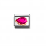 Nomination Rózsaszín balos könnycsepp rozé foglalatban charm 430605-005