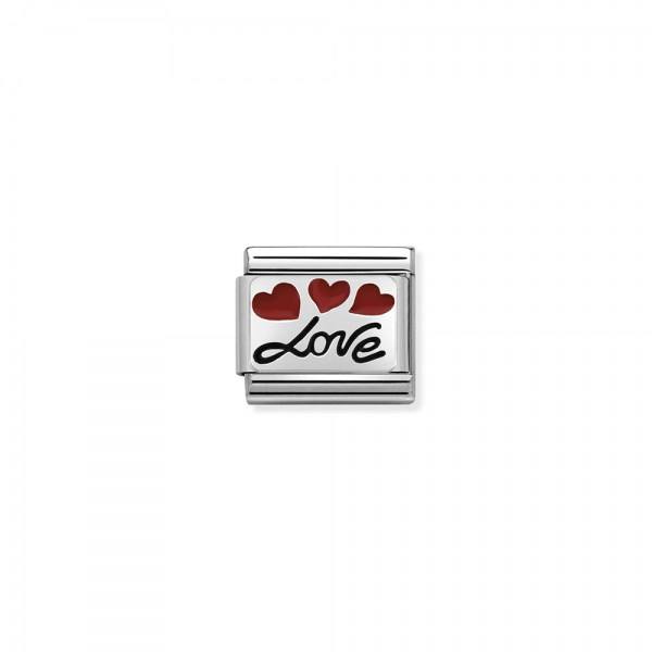 Nomination Szerelem szívekkel ezüst színű charm 330208-06