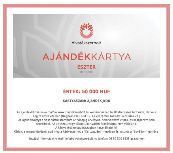 Normál ajándékkártya