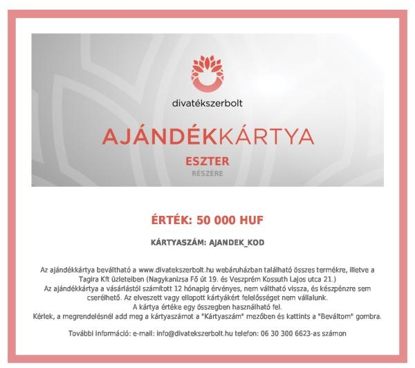 Normál ajándékkártya