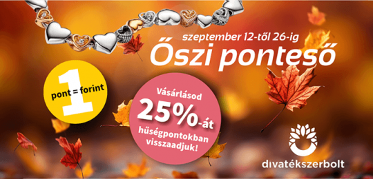  Őszi ponteső - Szerezz több hűségpontot és használd fel okosan!