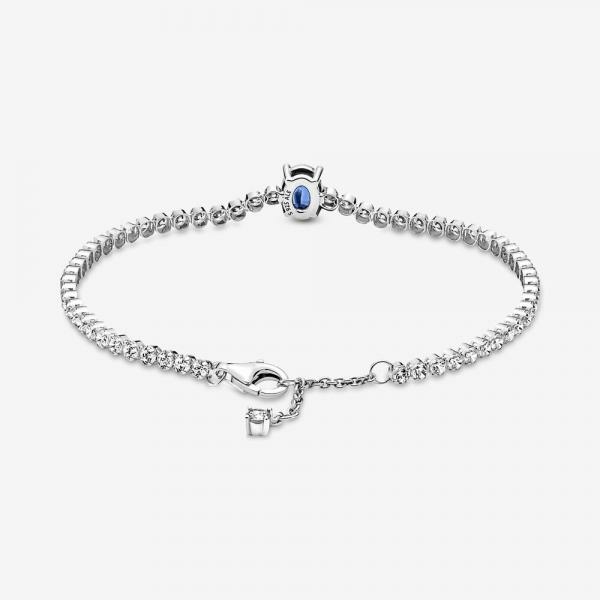 Pandora ékszer  Szikrázó kék ovális köves ezüst tenisz karkötő 