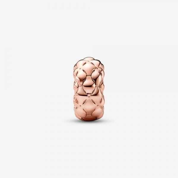 Pandora ékszer  Vékony szegecses szilikonos rozé klip 782716C00