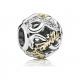 Pandora ékszer A család örök ezüst charm 14K arannyal cirkóniával 791525CZ
