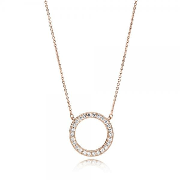 Pandora ékszer A Pandora szívei rozé nyaklánc 580515CZ-45