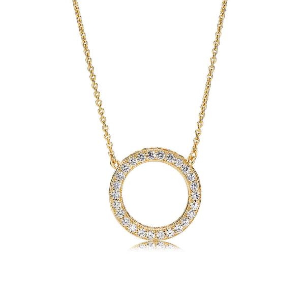 Pandora ékszer A Pandora szívei Shine nyaklánc 367121CZ-45