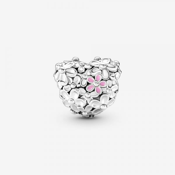 Pandora ékszer Anya és virágos szív ezüst charm 791155C01