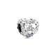 Pandora ékszer Anya és virágos szív ezüst charm 791155C01