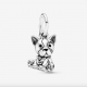 Pandora ékszer Aprócska bulldog függő ezüst charm 798008EN16