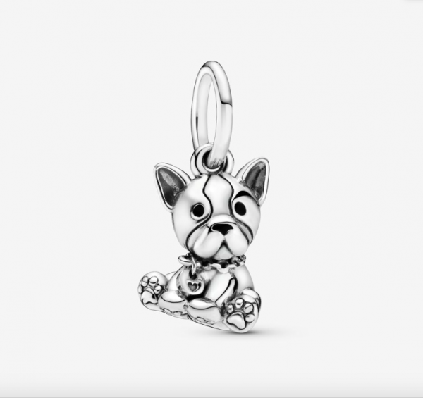 Pandora ékszer Aprócska bulldog függő ezüst charm 798008EN16