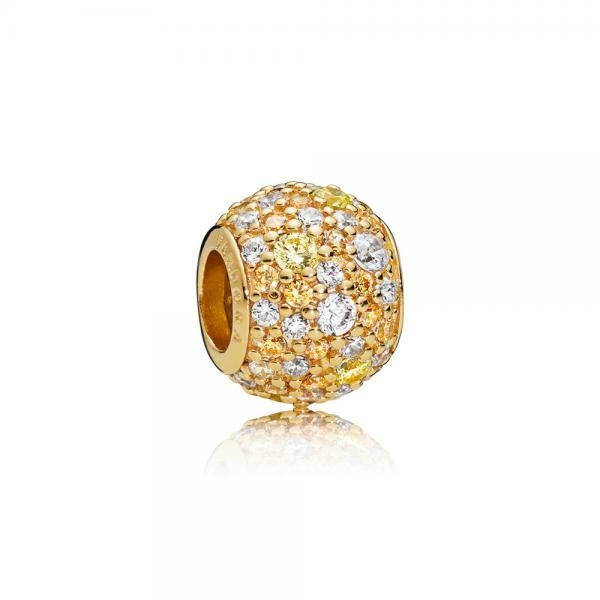 Pandora ékszer Arany mozaik pávé gömb charm 768646C01