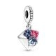 Pandora ékszer Árvácskák borítékban függő ezüst charm 790787C01
