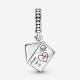 Pandora ékszer Árvácskák borítékban függő ezüst charm 790787C01