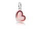 Pandora ékszer Aszimmetrikus szív rózsaszín függő charm 797820ENMX