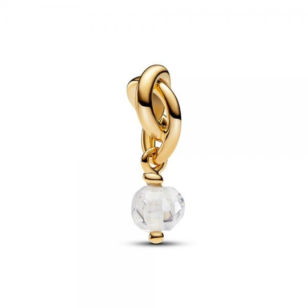 Pandora ékszer Áttetsző örökkévalóság kör függő shine charm 763462C04