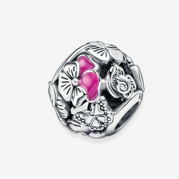 Pandora ékszer Áttört árvácska ezüst charm 790759C01