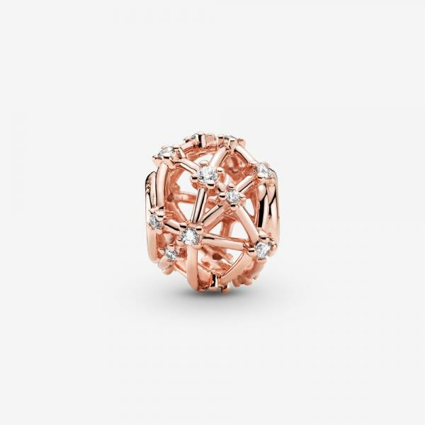 Pandora ékszer Áttört csillagképek rozé charm 789240C01