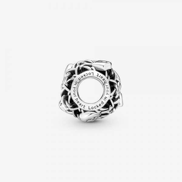Pandora ékszer Áttört láncszemek lakattal ezüst charm 790071C00