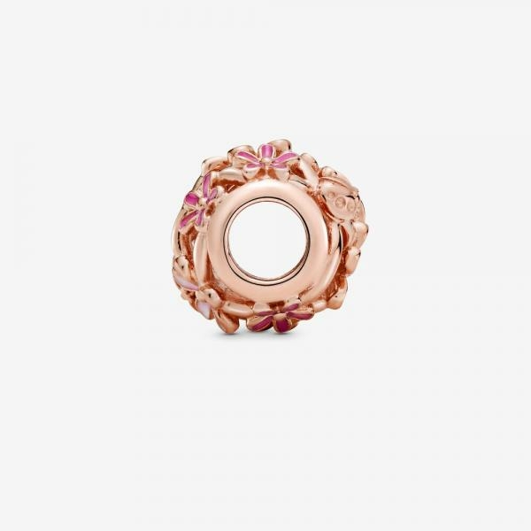 Pandora ékszer Áttört pink százszorszép rozé charm 788772C01