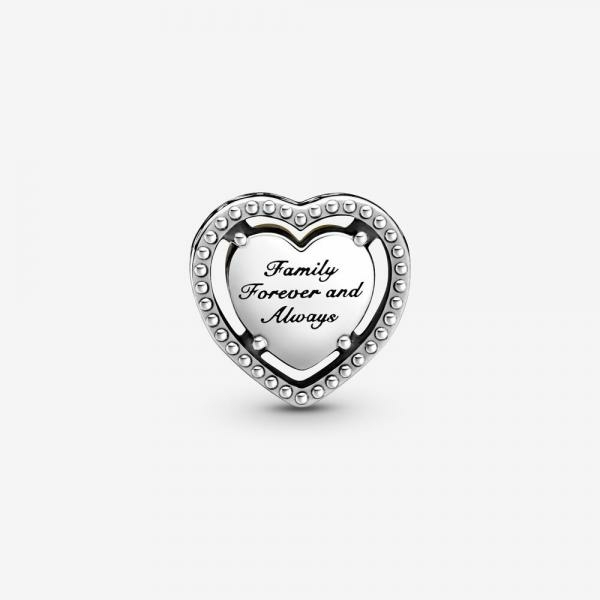 Pandora ékszer Áttört szív és családfa ezüst charm 799413C01