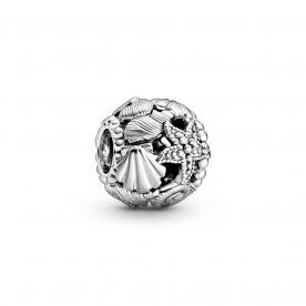 Pandora ékszer Áttört tengeri csillag kagyló szív ezüst charm 798950C00