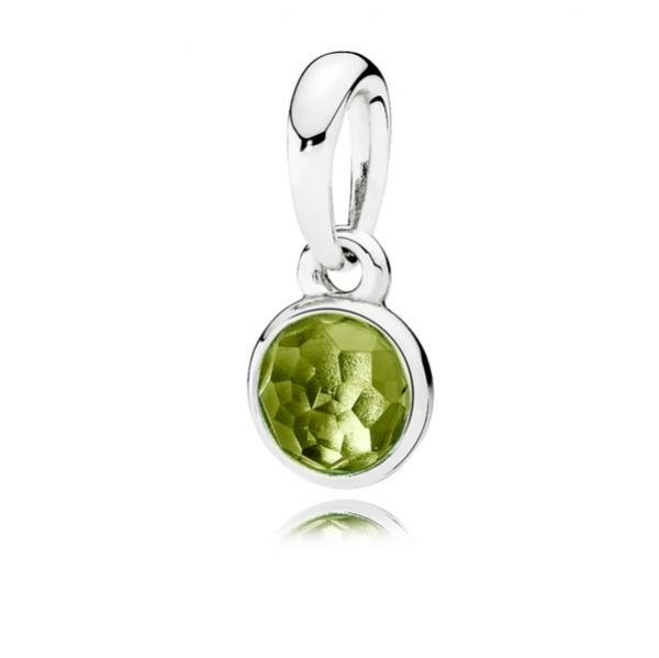 Pandora ékszer Augusztus ezüst medál peridottal 390396PE