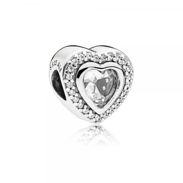 Pandora ékszer Bájos szív ezüst charm 797608CZ