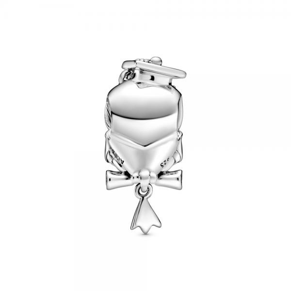 Pandora ékszer Ballagó bölcs bagoly ezüst charm 798907C01