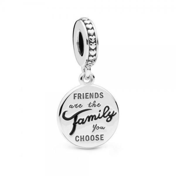 Pandora ékszer Barátok a család függő ezüst charm 798124EN16