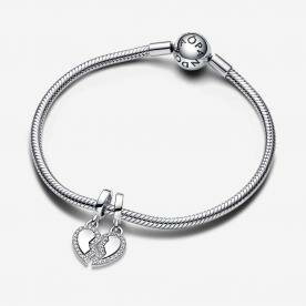 Pandora ékszer Barátok osztható függő szív ezüst charm 792743C01
