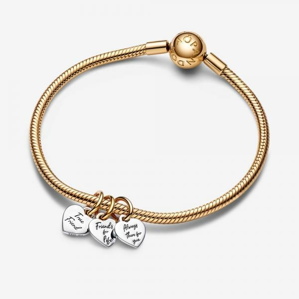 Pandora ékszer Barátság kéttónusú tripla függő charm 762722C00