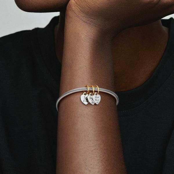 Pandora ékszer Barátság kéttónusú tripla függő charm 762722C00