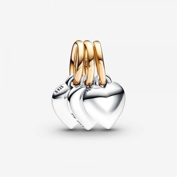 Pandora ékszer Barátság kéttónusú tripla függő charm 762722C00