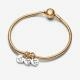 Pandora ékszer Barátság kéttónusú tripla függő charm 762722C00