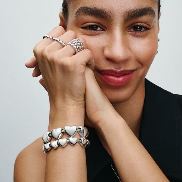 Pandora ékszer Be love gravírozható nagy szív ezüst charm 793440C00