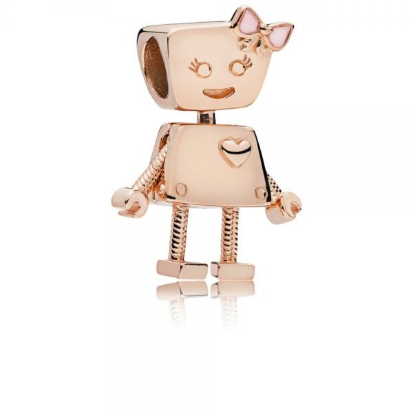 Pandora ékszer Bella robot rozé charm 787141EN160