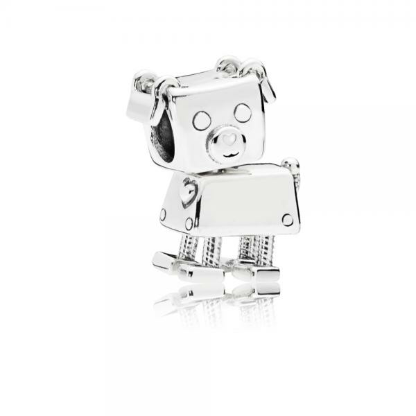 Pandora ékszer Bobby robot kutya ezüst charm 797551EN12