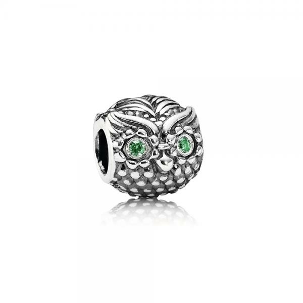 Pandora ékszer Bölcs bagoly ezüst charm cirkóniával 791211CZN